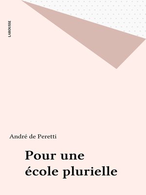 cover image of Pour une école plurielle